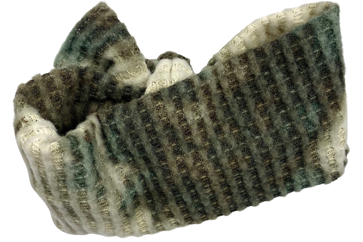 Olive & Cream Tie-Dye Fuzzy Waffle