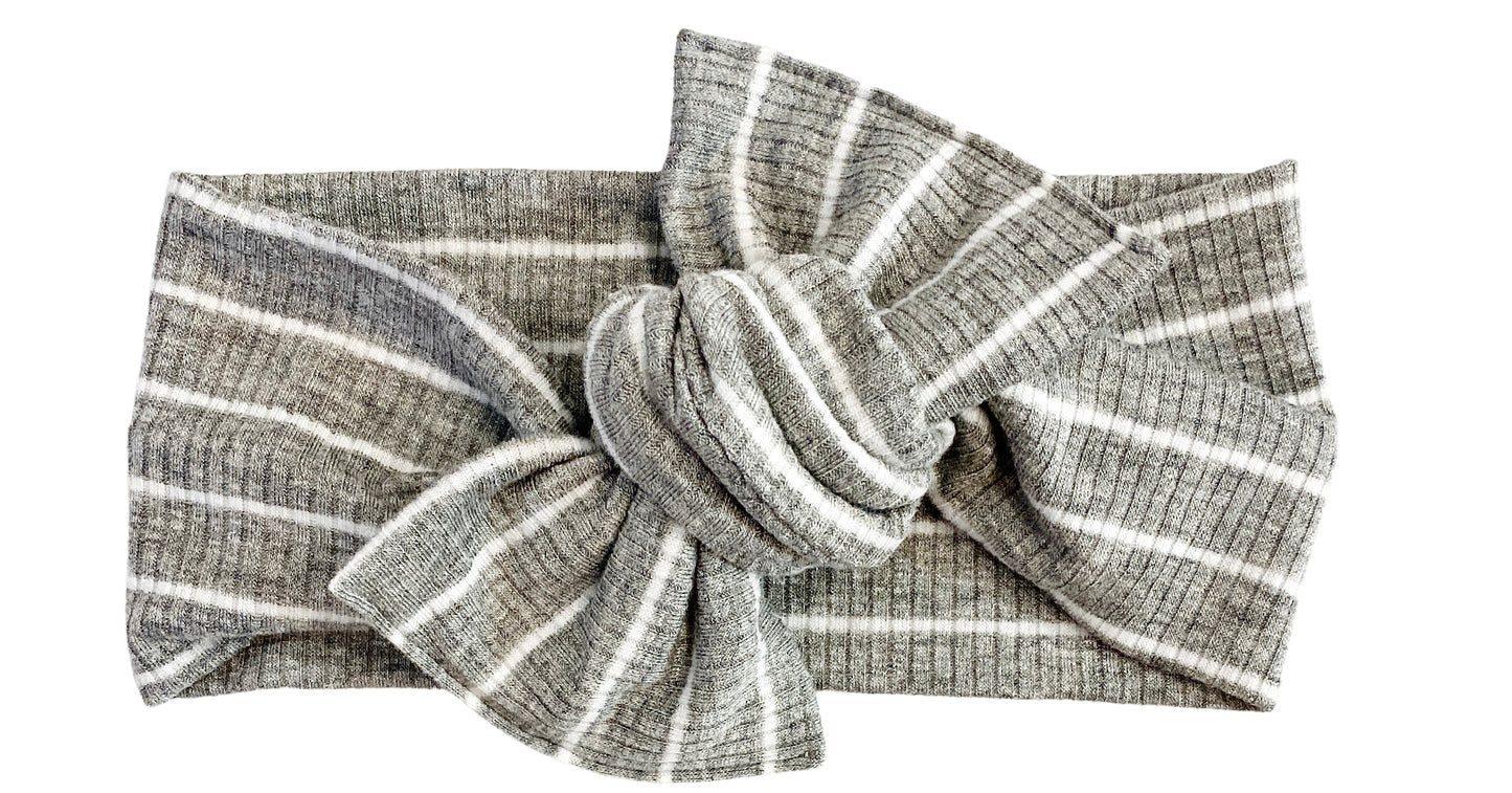 Gray Rib w/ White Stripe