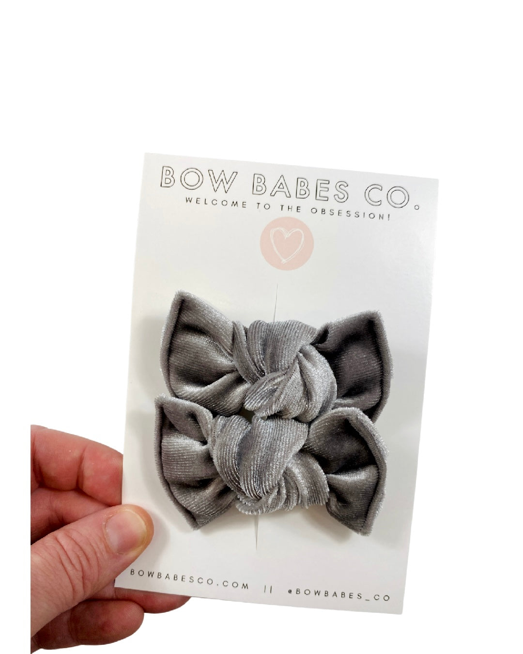 Silver Velvet Piggy Set