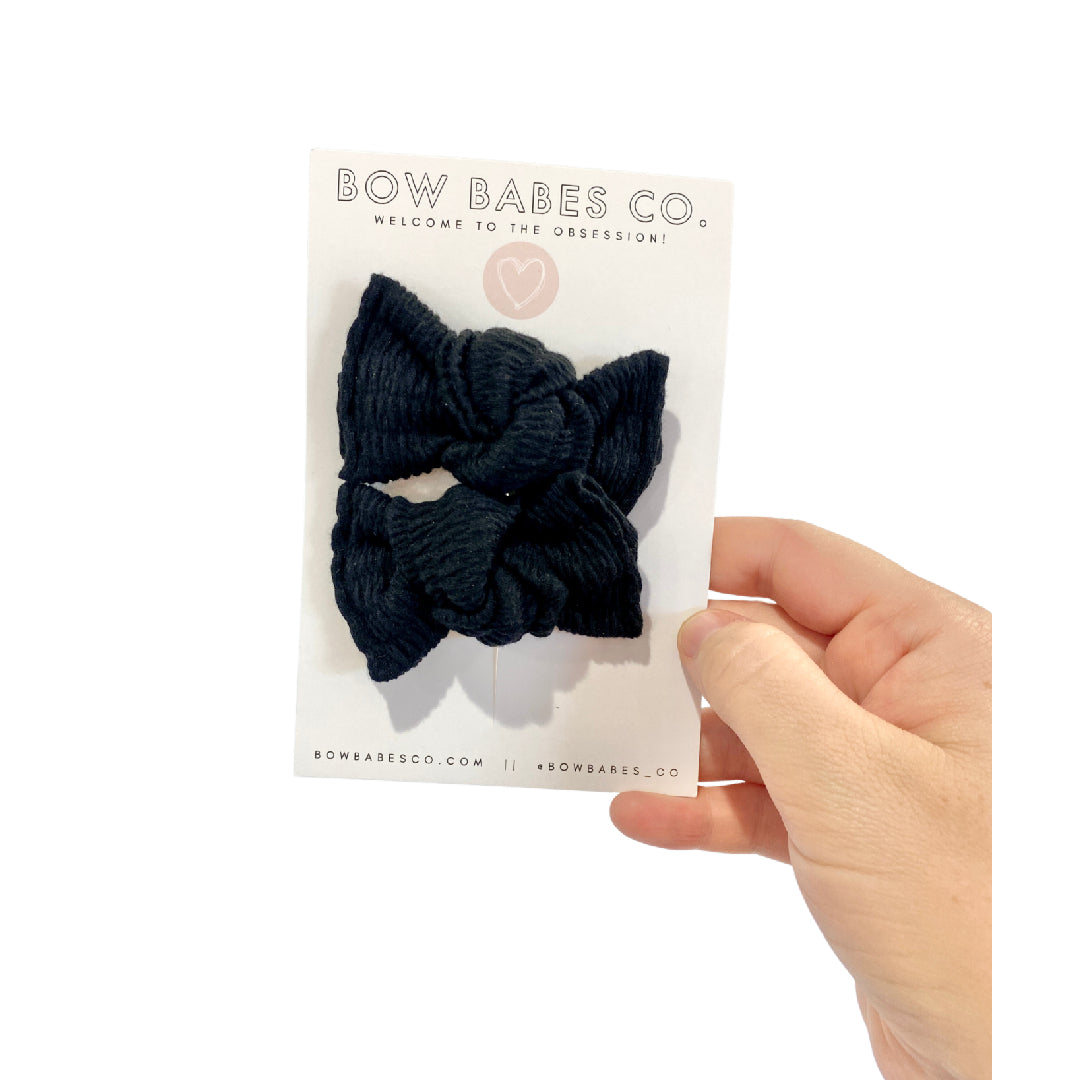 Rouched Black Piggy Set
