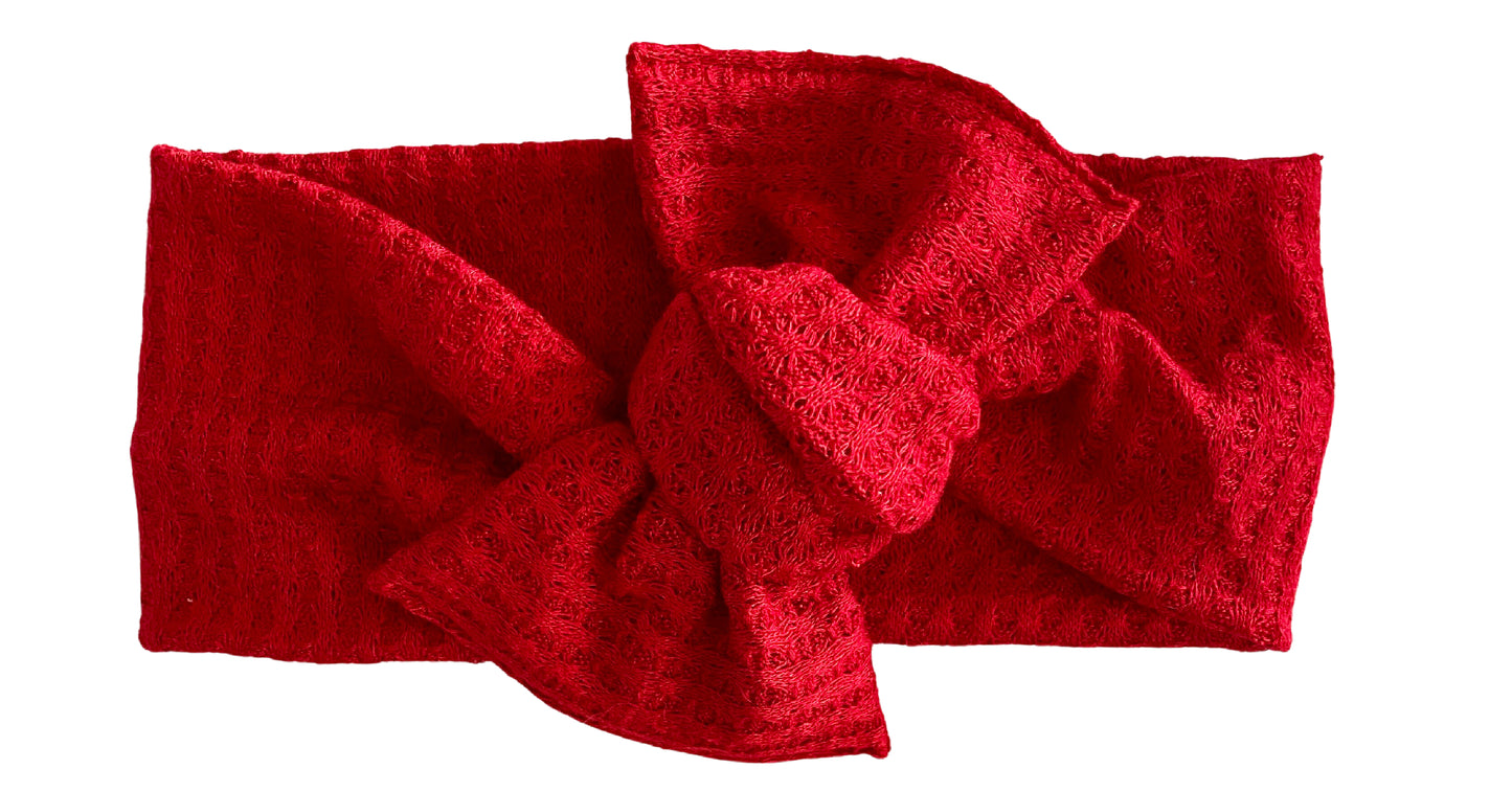 Red Waffle Knit
