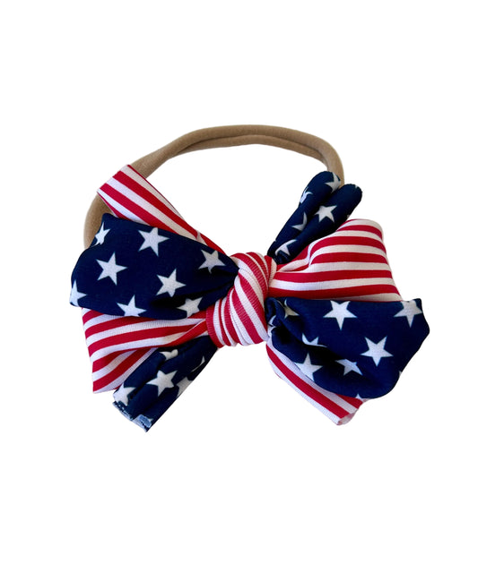 Messy Bow Stars and Stripes