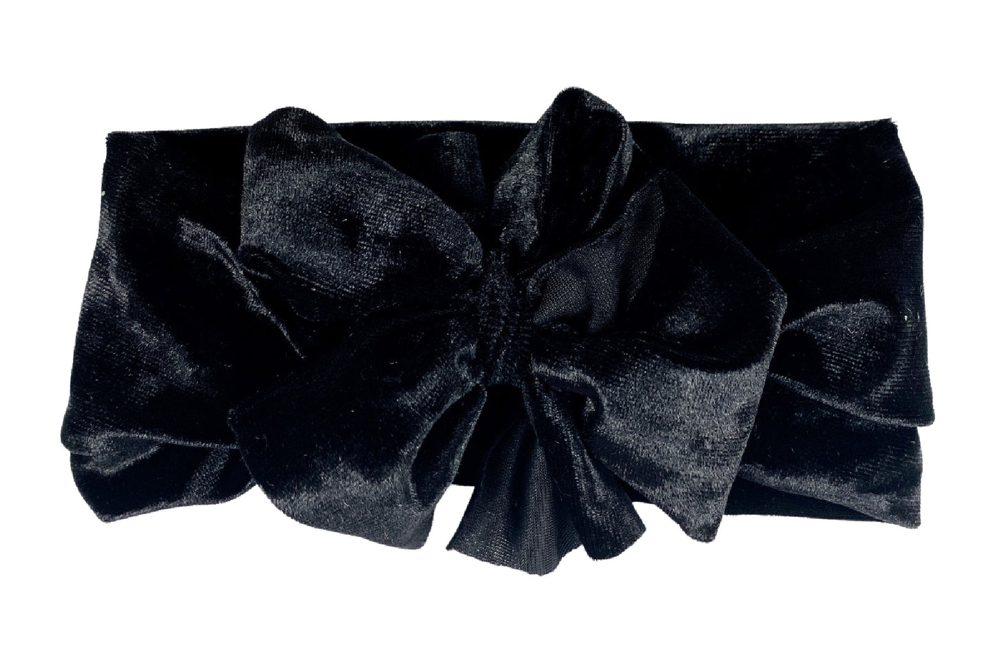 Messy Bow: Black Crushed Velvet